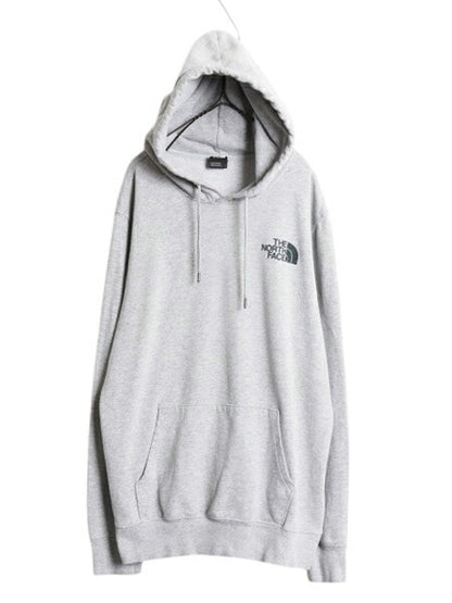 US企画 ノースフェイス 両面 プリント スウェット フード パーカー メンズ L / The North Face 裏起毛 プルオーバー トレーナー アウトドア
