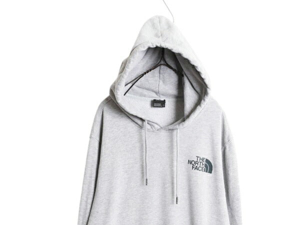 US企画 ノースフェイス 両面 プリント スウェット フード パーカー メンズ L / The North Face 裏起毛 プルオーバー トレーナー アウトドア