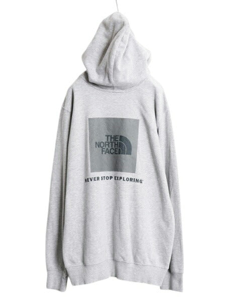 US企画 ノースフェイス 両面 プリント スウェット フード パーカー メンズ L / The North Face 裏起毛 プルオーバー トレーナー アウトドア