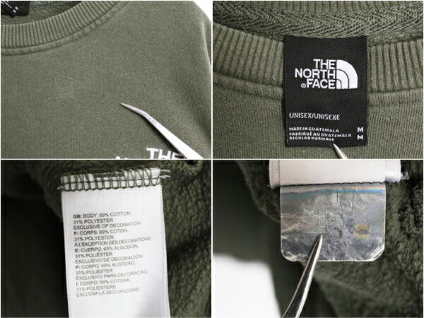 ノースフェイス ワンポイント ロゴ 刺繍 スウェット メンズ レディース M 古着 The North Face アウトドア トレーナー クルーネック 裏起毛