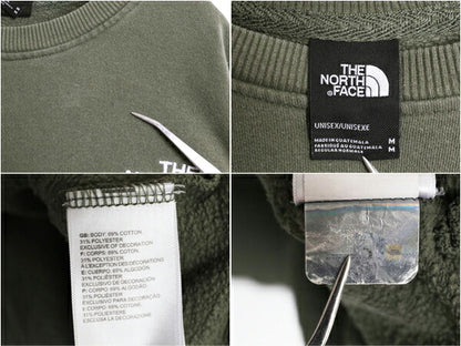 ノースフェイス ワンポイント ロゴ 刺繍 スウェット メンズ レディース M 古着 The North Face アウトドア トレーナー クルーネック 裏起毛