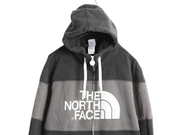 ノースフェイス フルジップ スウェット フード パーカー メンズ XL / The North Face アウトドア トレーナー 裏起毛 大きいサイズ ツートン