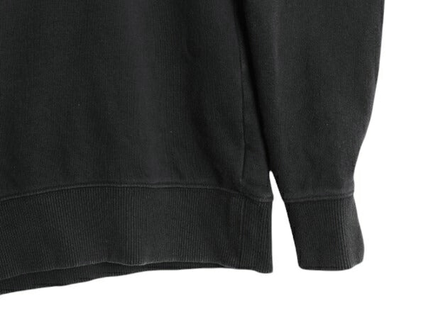 US企画 ノースフェイス プリント スウェット フード パーカー レディース M The North Face 裏起毛 プルオーバー スエット ツートン 黒 白