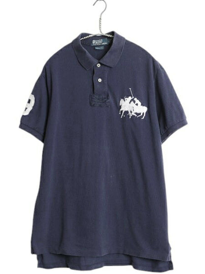 ダブルポニー ポロ ラルフローレン 鹿の子 半袖 ポロシャツ メンズ L / 半袖シャツ ナンバリング ラガーシャツ タイプ ラグビー カットソー