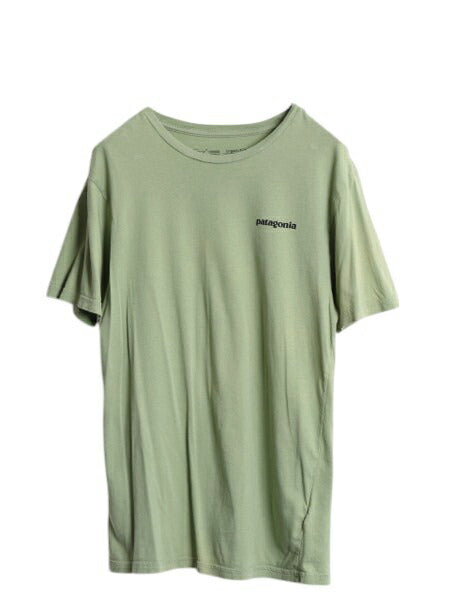 パタゴニア 両面 プリント 半袖 Tシャツ メンズ S 古着 19年製 アウトドア P6 バックプリント ボックスロゴ クルーネック 細身 カットソー