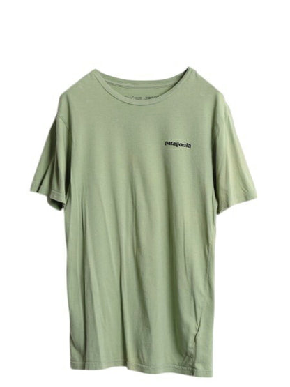 パタゴニア 両面 プリント 半袖 Tシャツ メンズ S 古着 19年製 アウトドア P6 バックプリント ボックスロゴ クルーネック 細身 カットソー