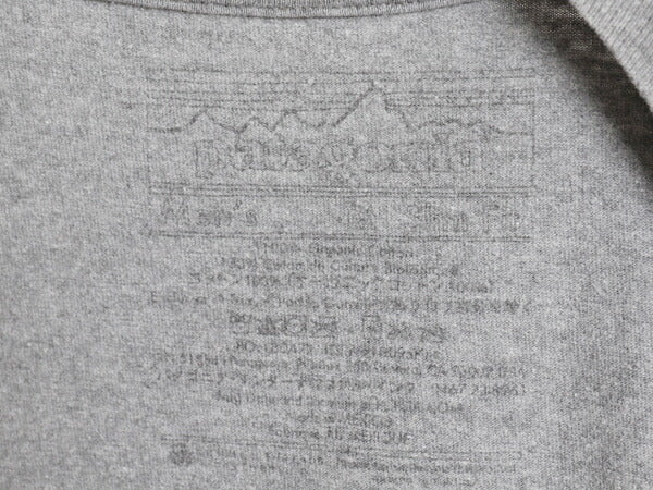 パタゴニア プリント 半袖 Tシャツ メンズ M / クルーネック グラフィック アート カットソー シンプル オーガニック コットン 細身 グレー