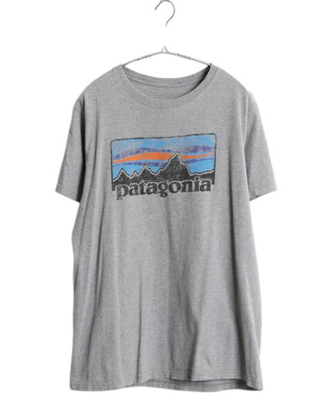パタゴニア プリント 半袖 Tシャツ メンズ M / クルーネック グラフィック アート カットソー シンプル オーガニック コットン 細身 グレー