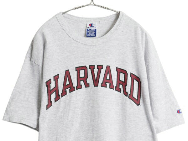 90s チャンピオン ハーバード カレッジ プリント 半袖 Tシャツ メンズ XL オールド クルーネック ヘビーウェイト 大きいサイズ カットソー