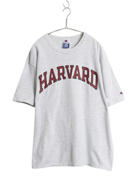 90s チャンピオン ハーバード カレッジ プリント 半袖 Tシャツ メンズ XL オールド クルーネック ヘビーウェイト 大きいサイズ カットソー