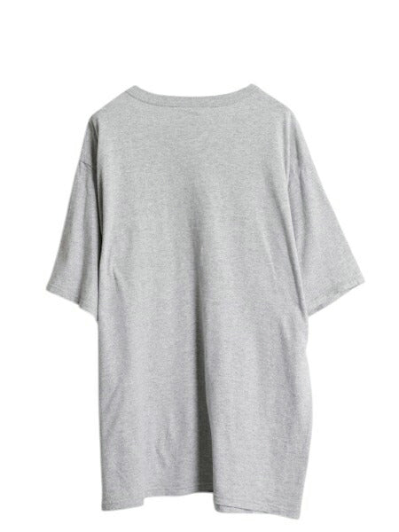 90s チャンピオン カレッジ プリント 半袖 Tシャツ メンズ XL / オールド ヘビーウェイト 目付き 大きいサイズ カットソー シンプル 杢 灰
