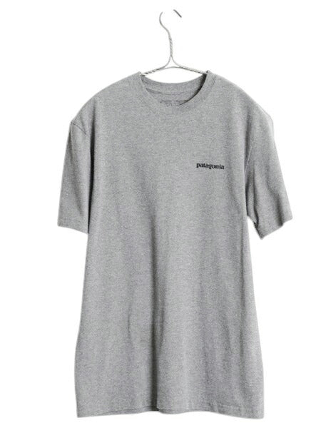 パタゴニア 両面 プリント 半袖 Tシャツ メンズ XS 18年製 アウトドア P6 バックプリント ボックスロゴ クルーネック カットソー シンプル
