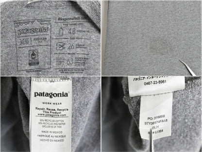 パタゴニア 両面 プリント 半袖 Tシャツ メンズ XS 18年製 アウトドア P6 バックプリント ボックスロゴ クルーネック カットソー シンプル