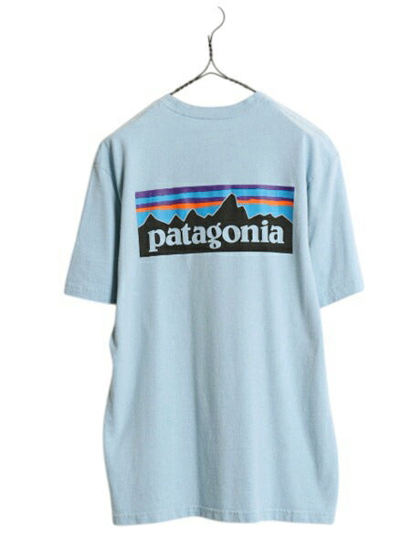 パタゴニア 両面 プリント 半袖 Tシャツ メンズ S / 19年製 アウトドア P6 バックプリント ボックスロゴ クルーネック カットソー シンプル
