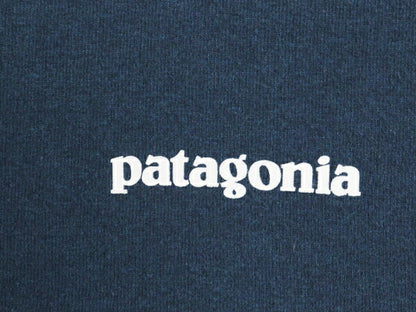 パタゴニア 両面 プリント 半袖 Tシャツ メンズ M / アウトドア P6 バックプリント ボックスロゴ クルーネック カットソー ブルー ネイビー