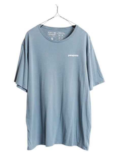 パタゴニア 両面 プリント 半袖 Tシャツ メンズ L / 20年製 アウトドア P6 バックプリント ボックスロゴ クルーネック カットソー シンプル