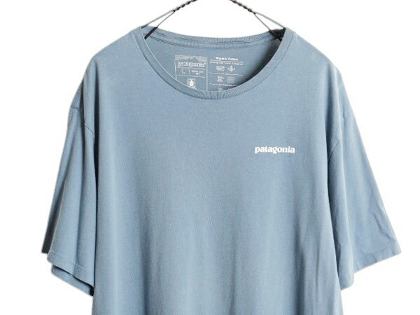 パタゴニア 両面 プリント 半袖 Tシャツ メンズ L / 20年製 アウトドア P6 バックプリント ボックスロゴ クルーネック カットソー シンプル