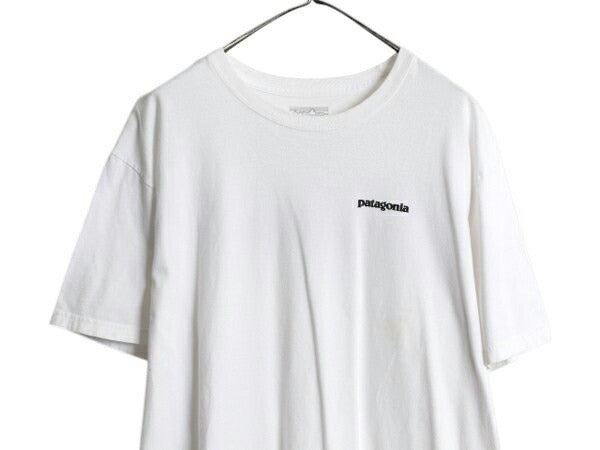 パタゴニア 両面 プリント 半袖 Tシャツ メンズ XL 17年製 アウトドア バックプリント フィッシュ グラフィック イラスト 大きいサイズ 白