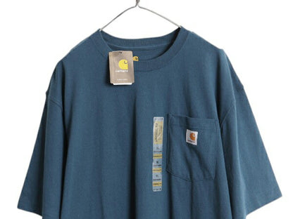 デッドストック カーハート ポケット付き 半袖 Tシャツ メンズ XL / 新品 ワンポイント ヘビーウェイト ポケT ルーズフィット 大きいサイズ