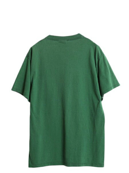 90s USA製 ディスカス ポケット付き 無地 半袖 Tシャツ メンズ L / オールド クルーネック ヘビーウェイト コットン ポケT ワンポイント 緑