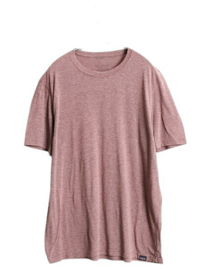 パタゴニア キャプリーン 半袖 Tシャツ メンズ L アウトドア 無地 ストレッチ アンダーシャツ カットソー クルーネック 薄手 ワンポイント