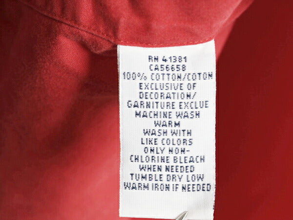ラルフローレン オックスフォード 長袖 ボタンダウン シャツ メンズ M ポロ 長袖シャツ 薄手 コットン BD ワイシャツ ワンポイント 細身 赤