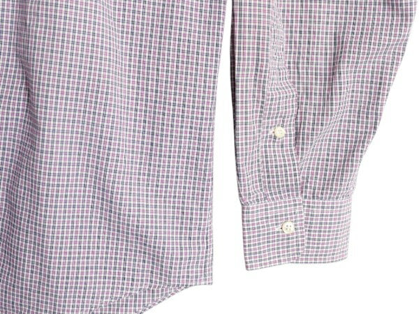 90s ラルフローレン チェック 長袖 ボタンダウン シャツ メンズ L 程/ オールド ポロ 大きいサイズ ワイシャツ オックスフォード コットン
