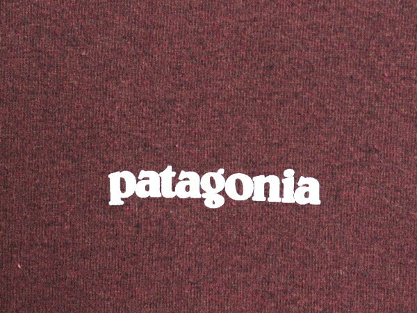 パタゴニア 両面 プリント 半袖 Tシャツ メンズ M 古着 アウトドア カットソー P6 バックプリント ボックスロゴ カットソー バーガンディ