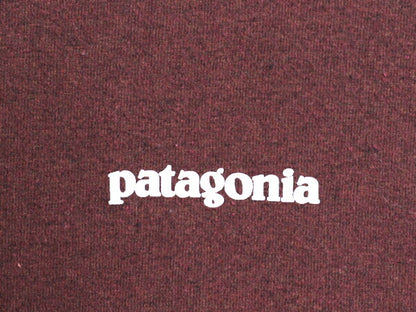 パタゴニア 両面 プリント 半袖 Tシャツ メンズ M 古着 アウトドア カットソー P6 バックプリント ボックスロゴ カットソー バーガンディ
