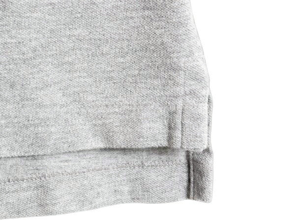 ポロ ラルフローレン 鹿の子 半袖 ポロシャツ メンズ L 半袖シャツ コットン カットソー ワンポイント ナンバリング ゆったり グレー 薄手