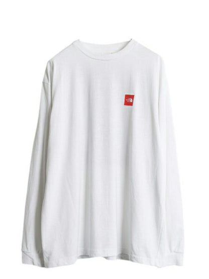 90s USA製 ノースフェイス 両面 プリント 長袖 Tシャツ メンズ XL オールド アート イラスト グラフィック バックプリント 大きいサイズ 白