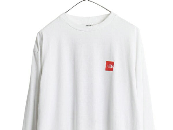 90s USA製 ノースフェイス 両面 プリント 長袖 Tシャツ メンズ XL オールド アート イラスト グラフィック バックプリント 大きいサイズ 白