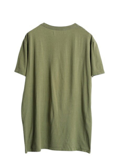 デニム&サプライ ラルフローレン 染込み プリント 半袖 Tシャツ メンズ XL / 古着 ポロ 大きいサイズ ミリタリー アウトドア カットソー 緑