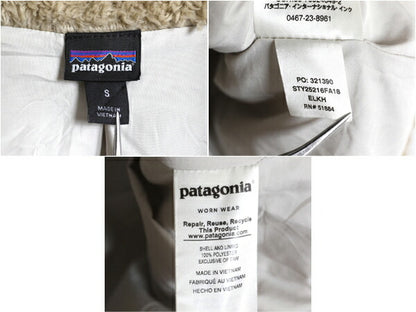 18年製 パタゴニア ロスガトス フリース ベスト レディース S 古着 Patagonia 毛長 パイル ボア 重ね着 フルジップ アウトドア ハイネック