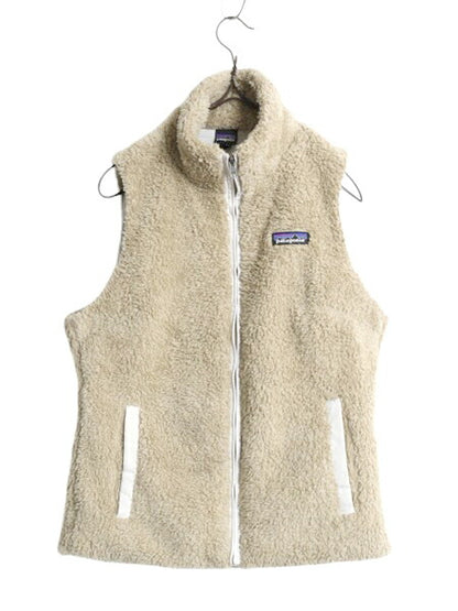 18年製 パタゴニア ロスガトス フリース ベスト レディース S 古着 Patagonia 毛長 パイル ボア 重ね着 フルジップ アウトドア ハイネック