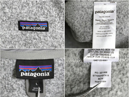 18年製 パタゴニア ベターセーター ジャケット レディース L / Patagonia アウトドア フリース フルジップ ブルゾン ニット ハイネック 灰