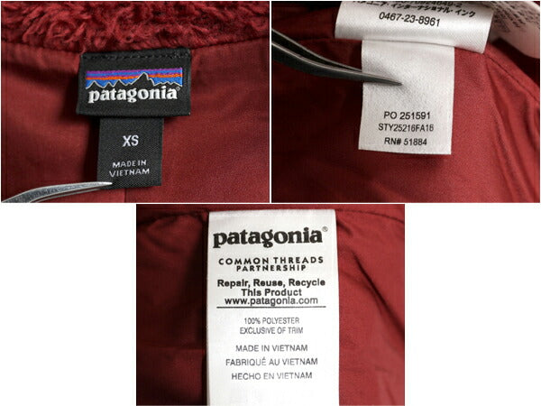 16年製 パタゴニア ロスガトス フリース ベスト レディース XS 古着 Patagonia 毛長 パイル ボア 重ね着 フルジップ アウトドア ハイネック