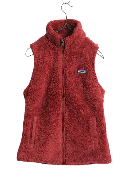 16年製 パタゴニア ロスガトス フリース ベスト レディース XS 古着 Patagonia 毛長 パイル ボア 重ね着 フルジップ アウトドア ハイネック