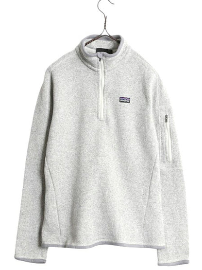 10年製 パタゴニア ベターセーター ハーフジップ レディース M 古着 Patagonia アウトドア フリース ジャケット プルオーバー ブルゾン 灰