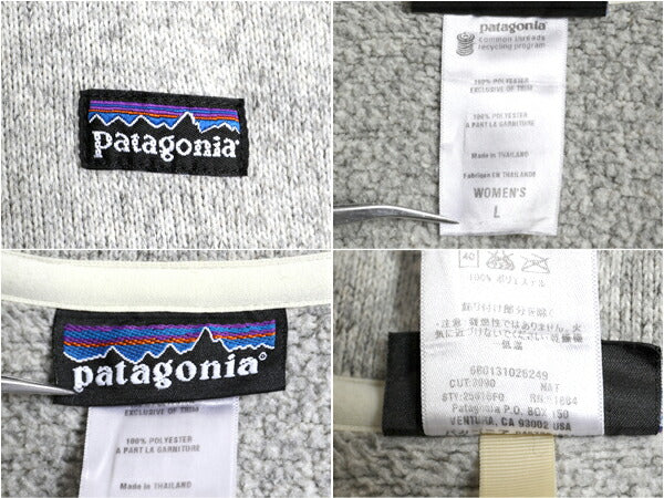 10年製 パタゴニア ベターセーター ハーフジップ レディース L 古着 Patagonia アウトドア フリース ジャケット プルオーバー ブルゾン 灰