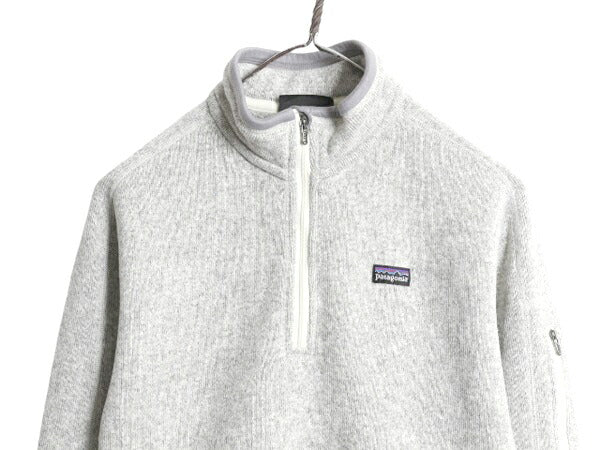 10年製 パタゴニア ベターセーター ハーフジップ レディース L 古着 Patagonia アウトドア フリース ジャケット プルオーバー ブルゾン 灰