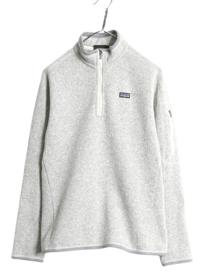 10年製 パタゴニア ベターセーター ハーフジップ レディース L 古着 Patagonia アウトドア フリース ジャケット プルオーバー ブルゾン 灰