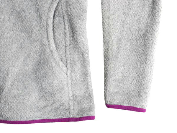13年製 パタゴニア リツール スナップT フーディ ジャケット レディース M 古着 Patagonia フリース ジャンパー フード アウトドア グレー