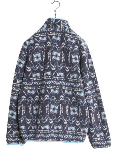 22年製 パタゴニア 総柄 ライトウェイト シンチラ スナップT レディース XXS / PATAGONIA フリース プルオーバー ジャケット マルチカラー