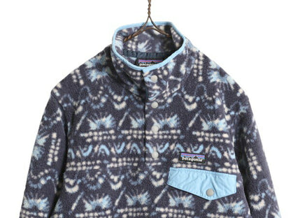 22年製 パタゴニア 総柄 ライトウェイト シンチラ スナップT レディース XXS / PATAGONIA フリース プルオーバー ジャケット マルチカラー