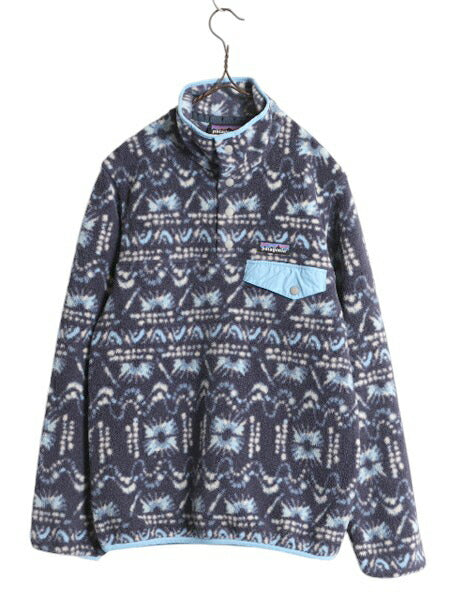 22年製 パタゴニア 総柄 ライトウェイト シンチラ スナップT レディース XXS / PATAGONIA フリース プルオーバー ジャケット マルチカラー