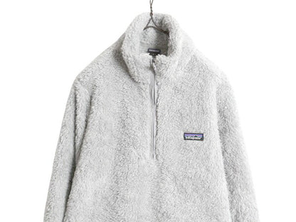 19年製 パタゴニア ロスガトス ハーフジップ レディース L / Patagonia アウトドア フリース プルオーバー ジャケット 毛長 パイル ボア 灰