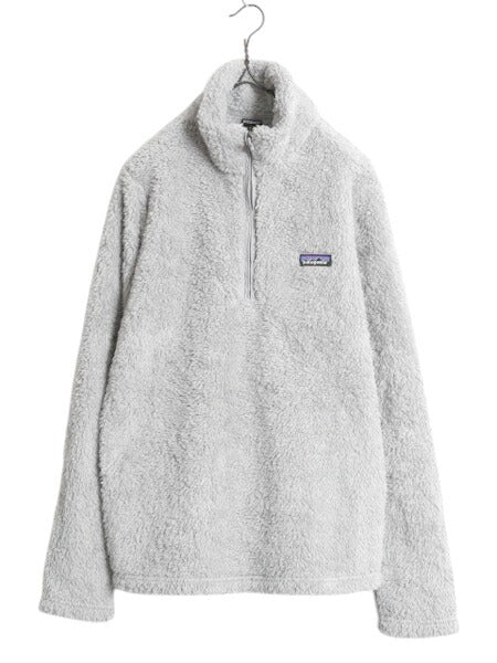 19年製 パタゴニア ロスガトス ハーフジップ レディース L / Patagonia アウトドア フリース プルオーバー ジャケット 毛長 パイル ボア 灰