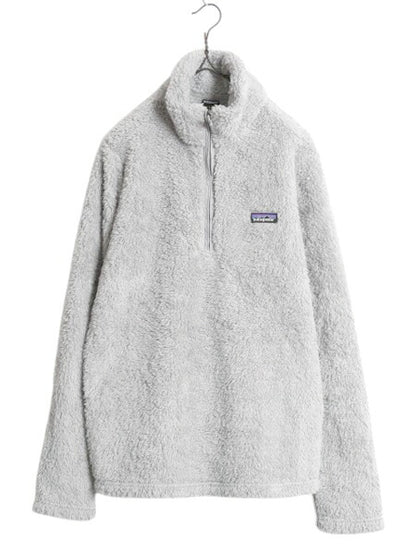 19年製 パタゴニア ロスガトス ハーフジップ レディース L / Patagonia アウトドア フリース プルオーバー ジャケット 毛長 パイル ボア 灰