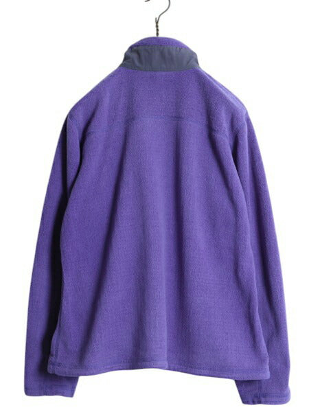 00s 02年製 USA製 パタゴニア R3 ラディアント フリース ジャケット レディース M 古着 オールドPatagonia フルジップ レギュレーター 青紫